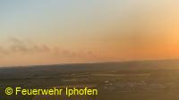 Blick auf das brennende Windrad vom Schwanberg aus gesehen